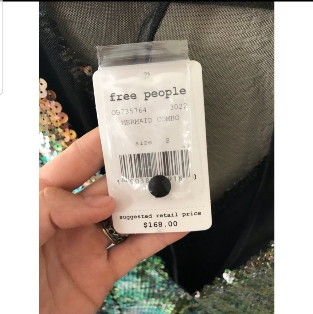 NWT Free People Dance til Dawn rainbowsequin dress - Picture 5 of 5